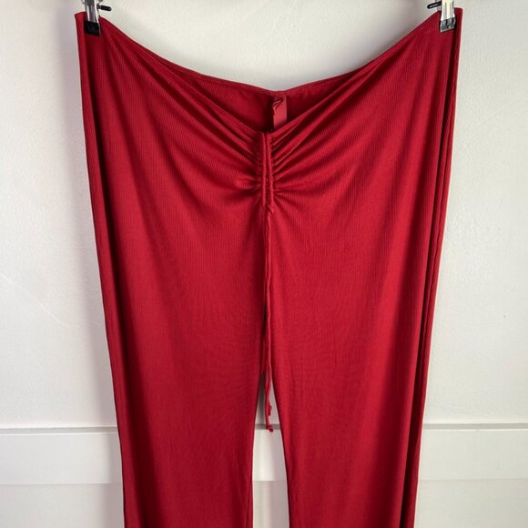 NWOT Skims Brick Red Soft Lounge Ruched Pants - Picture 9 of 13